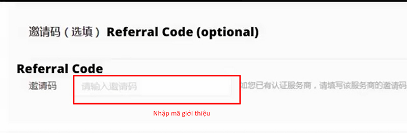 Nhập mã giới thiệu